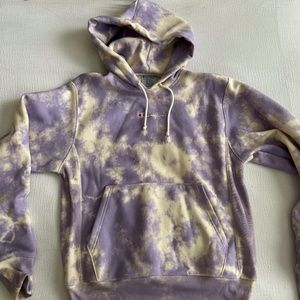 Urban Outfitters Exclusive Champion Reverse Weave Hoodie Purple Tie Dye Size XS